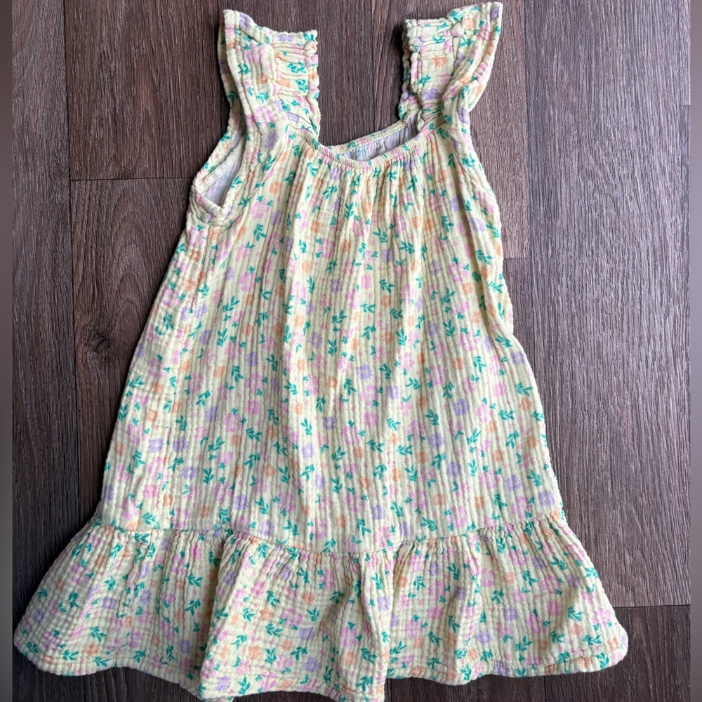 Wonder Nation Kids Dress in Cream and Green